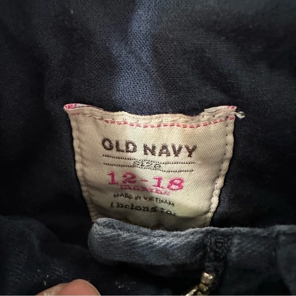 Old Navy baby girl size 12-18 month blue pea coat